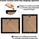Americanflat 8x10 Picture Frame with Shatter-Resistant Glass - Set of 2 - Use as 5x7 Frame with Mat or Display 8x10 Photo Without Mat - Signature Collection - Photo Frames for Tabletop or Wall - Black