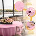 BRILLMAX 6 Pack Pink Round Tablecloths 70 Inch for 30-48 Tables - 150 GSM Polyester Fabric, Standard Drop, Water, Stain & Wrinkle Resistant Cloth Cover for Wedding Reception Banquet Dining Party
