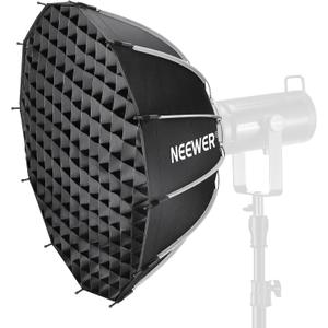 NEEWER 65 cm Bowens Mount Parabolic Softbox Dodecagon, Quick Release Soft Box with Diffusers/Grid/Bag for Video Light Strobe CB60 CB200B MS60C MS150B S101 Vision 4 Q4 Compatible with Godox, NS6P