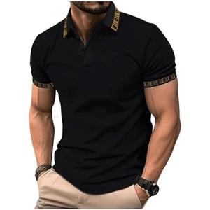 RoseSeek Men's Collared Neck Half Button Golf Shirts Short Sleeve Work Shirt Casual Performance Tops, XXL