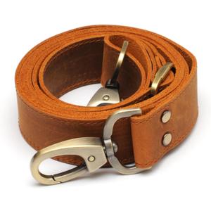 Full Grain Leather Replacement Strap for Handbags, Purses, Crossbody Bags, & Laptop Cases | Adjustable Shoulder Strap with Swivel Clasps | Camel, 1.2 in. Wide