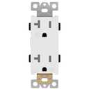 ENERLITES Decorator Receptacle, Tamper-Weather-Resistant, Commercial Grade Outdoor Outlet, Self-Grounding, 20A 125VAC, 2-Pole 3-Wire, 5-20R, UL Listed, 62060-TWR-W, White