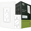 Nexete Smart Wall Dimmer Switch, Single Pole Dimmer with a Wireless Remote,No Wiring DIY Wireless 3-Way Dimmer, Dimming Remote & Voice Control, Bluetooth Work with Amazon Alexa Only