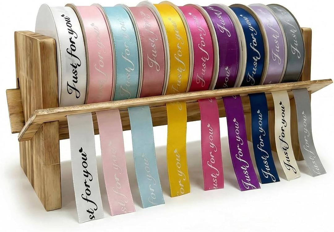 HGREAA Ribbon Storage Rack Spool Holder Multi-Use Organizers for Craft Studios Organization, Sewing Rooms, Gift Wrapping Stations, Small Craft Shops and Boutiques