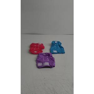 Wegreeco Washable Reusable Premium Female Dog Diapers - Small, Medium, Large Sizes, Pack of 3 (Large (15"-17" Waist), Bright Color)