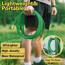 Garden Hose 50FT Non-Expandable, Ultra Lightweight PVC Rubber Water Hose, Kink Free Leakproof 500PSI Burst Pressure, 3/4" Brass Fittings, Weather Resistant for Gardening Car Washing Outdoor Cleaning