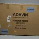 Adavin Tall Garden Fence Animal Barrier with Gate, 40 in(H)8.8ft(L) 4 Panels No Dig Fence for Dogs, Rustproof Metal Wire Temporary Fences for Dogs Rabbits, Black Garden Fencing for Yard Lawn Patio