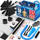 Sealegend 50-Pieces 35-Feet Dryer Vent Cleaner Kit, Dryer Cleaning Tools, Include Omnidirectional Blue Dryer Lint Vacuum Attachment, Dryer Vent Brush, Universal Vacuum & Dryer Adapters