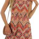 BKRIVE Coverup Summer Dresses for Women 2025 Eyelet Casual Loose Sleeveless Sundresses Tank Dresses with Pockets, Size XL