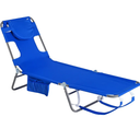 SunnyFeel Beach Lounge Chair, Backpack Reclining Beach Chairs Lay Flat, Face Down Tanning Chair, Folding Camping Chairs Portable Camp Cot with Backpack Straps for Outdoor/Picnic/Lawn