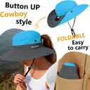 Women's Ponytail Safari Sun Hat,Wide Brim UV Protection Bucket Hat | Foldable Fishing Hat,Summer Hats,Ventilation Mesh,Breathable,Soft Sweatband,Travel, Summer, Hiking, Gardening, Beach, Outdoor