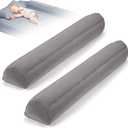 2Pack Travel Bed Rails for Toddlers | Non-Slip Soft Flocking Portable Inflatable Bed Rails for Toddlers | Travel Toddler Bed Rail for Full, Queen, King Size Beds | Portable Bed Rail for Travel (Light Grey)