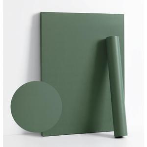 Dimoon 590''x23.6'' Green Peel and Stick Wallpaper Contact Paper Modern Self Adhesive Wall Paper Removable Renter Friendly Textured Solid Color Shelf Cabinet Vinyl Roll (590''x23.6'',Dark Green)