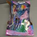 Princess Doll with Little Mermaid & Pink Dolphin Playset, Blonde Hair Dolls Toys with Accessories, Gift for 3 to 7 Year Old Girls