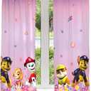 Franco Kids Room Window Curtain Panels Drapes Set, 82 in x 63 in, Paw Patrol Girls