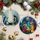 Christian Gifts: Nativity Scene Ornament | Christmas Ornaments (Christmas Tree Decorations), Christian Religious Decor, Holy Family Decoration, Religious Gifts, Baptism Gift & Xmas Gift