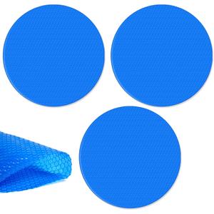 Wesiti Solar Pool Covers Blankets Above Ground Inground Pool Solar Covers Heavy Duty Heater Warmers for Swimming Pools Hot Tub(10 ft in Diameter,Blue,3 Pcs)