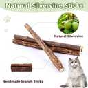 Catnip Chew Toys for Cats, 24 Pack Cat Toys with Silvervine Sticks, Natural Silvervine Stick Cage Balls & Bell Balls for Indoor Cats