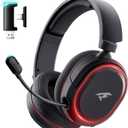 Wireless Gaming Headset, 7.1 Surround Sound, 2.4Ghz USB Gaming Headphones Bluetooth 5.4, 100-Hr Noise Canceling Mic RGB Light, Wireless Headset for PC PS5 PS4 Mac Switch, ONLY Wired Mode Suit for Xbox