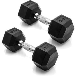 2Pack 20LB Barbell Coated Dumbbell Weights