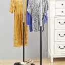 Whitmor Adjustable Rolling Clothes Organizer Chrome Garment Rack, Black and Silver