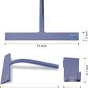 Bathroom Squeegee for Shower, Richmirth 11" Large Shower Squeegee for Glass Doors Silicone Rubber Blade Squeegee Cleaner Tool for Window, Car Glass, Mirror- Blue