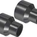 PATIKIL PVC Reducer Pipe Fitting 2x1.3 Inch Socket, Straight Coupling Adapter Connector, Grey