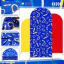 Tingjoo 3 Pcs Blue and Gold Ring Arch Backdrop Cover Set 4ft 5ft 6ft Video Game Birthday Party Decorations Polyester Arch Stand Cover for Photo Props Cosplay Backdrop Decor