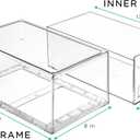 Sorbus Large Clear Stackable Storage Drawers 2-Pack Plastic Organizer Bins with Handles Stackable Pull-Out Storage Drawers for Closet, Pantry, Office, Bathroom, Craft, and Toy Organization