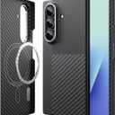 JUESHITUO for Samsung Galaxy Z Fold 7 Case: Ultra Slim 600D&1500D Aramid Fiber Made Fold 7 Case, [Fit for MagSafe] Minimalist Carbon Fiber Textures -Less Touch Feeling, Sturdy Magnetic Thin Cover (Matte Black)