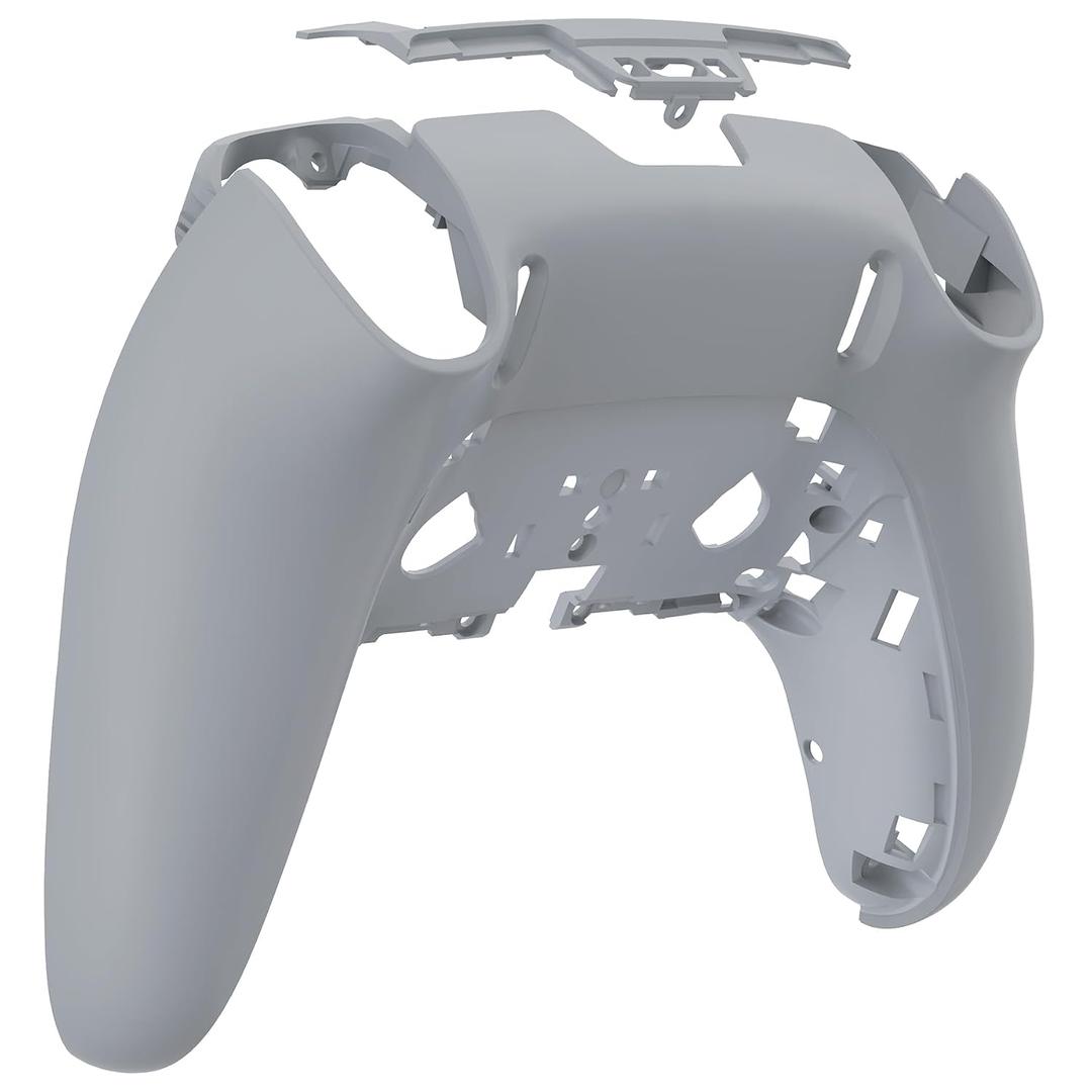 eXtremeRate Custom Back Plate Bottom Shell Compatible with ps5 Edge Controller, New Hope Gray DIY Replacement Back Shell Cover Compatible with ps5 Edge Controller