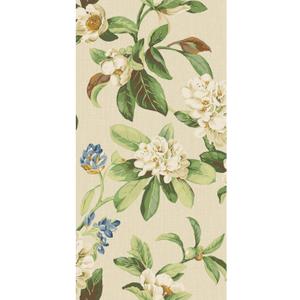 RoomMates Waverly RMK11884RL Live Artfully Peel and Stick Wallpaper (18 in x 18.86 ft)  Easy Application, No Sticky Residue  Beige and Green, Roll