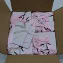 Kolldenn 50 Pcs No DIY Small Gift Bags with Pink Bow Ribbon 4''x2.7''x4.5'' Mini White Paper Thank You Bags Bulk with Handle for Baby Shower Wedding Party Favor Birthday Return Guests