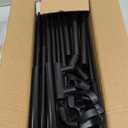 UDEAR 5-Tier Coat and Shoe Rack, Entryway Coat Rack with 8 Hooks, Double Row Shoes Organizer for Living Room, Bedroom, Office, Black