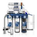 Level 6 RO Reverse Osmosis Filtration SystemUnder-Sink Water Purifier + 6 Filter Cartridges (Includes Faucet and Storage Tank), Featuring pH Adjustment and Mineral Replenishment, 100 GDP