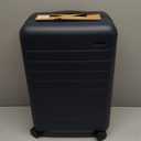 Away Medium Checked Luggage, Lightweight Hard Shell Suitcase with Spinner Wheels, Durable Rolling Luggage, TSA Lock, 26 Inch, Navy Blue