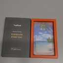 TopMade Smart Luggage Tag with Find My, Premium Leather Luggage Tags for Suitcase, Travel Bags, Backpacks, Anti-Lost Suitcase Tag Tracker for Travel with Privacy Name Card, Rechargeable (Beach)