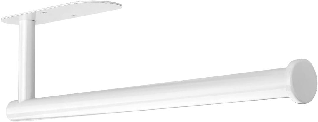 DEKAVA Under Cabinet Wall Mount Paper Towel Holder, Self-Adhesive Bar, Stainless Steel 13 inch (White, 1)