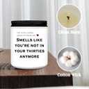 2 x Homsolver 40th Birthday Candle Gifts Women Men, Happy 40th Birthday Decorations Gift for Her Him, Funny 40 Years Old Gifts Ideas- Lavender Candles