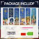 Christmas Diamond Art Bookmarks - 6 PCS The Nativity Diamond Painting Bookmarks Set DIY Christian Jesus Art Craft Religions Xmas Gift Book Lover Beginner