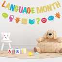 Language Month Banner, Language Month Decorations for Classroom, Language of the Month Display Decor, Pre-strung