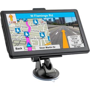 GPS Navigator for Car - 7" Car GPS Navigation System with 2026 Maps Lifetime Free Updates, Voice Guidance & Speedcam/Red Light Alerts, Custom Truck Routing for 7 Vehicles Commercial Drivers