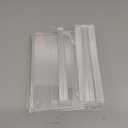 4 Pack Acrylic Sign Holder 5 x 7 Horizontal ,T Shape Double Sided Table Menu Stands,Clear Paper Display Stands for Table Numbers,Photo Frames,Office,Restaurant -Landscape