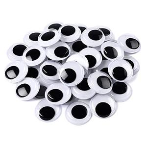 200 Pieces Wiggle Eyes Self Adhesive Black White Googly Eyes for DIY Crafts Decoration (10mm)