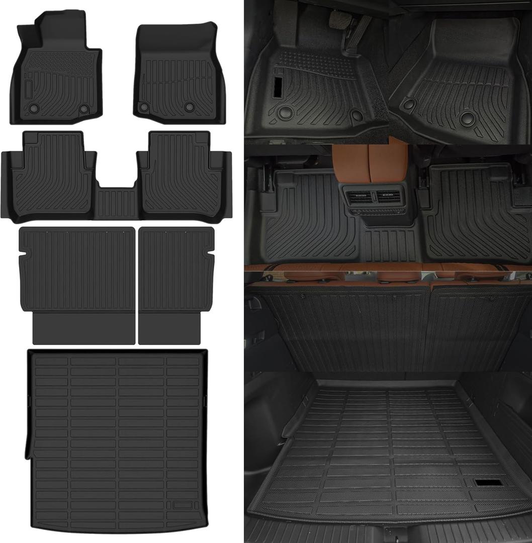 Naibeve Floor Mats for 2025 2026 Mazda CX-50 Hybrid - All Weather Custom for Mazda CX-50 Hybrid Floor Mats Liners 2 Row & Cargo Liner & Backrest Mats Accessories