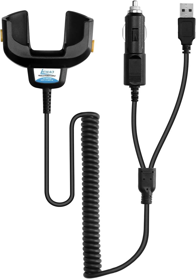 2 in 1 USB Charger Cable for Zebra TC77 TC70 TC55 TC72 TC75 TC70X TC75X TC700H TC700K BT-000318 Battery Scanner CHG-TC7X-CLA1-01 Car Charger