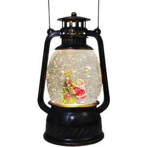 Christmas Snow Globes, Musical Christmas Tree Snow Globe Lantern with Swirling Glitter Lighted Water Lantern Music Box with 8 Songs for Xmas Decoration Gifts