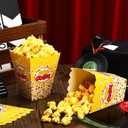 Panelee 100 Pack Popcorn Boxes for Christmas Movie Night 24oz Popcorn Disposable Paper Bucket Bags Bulk Snack Container Cups Holder for Xmas Party Carnival (5 x 3.75 x 2.25 Inch)