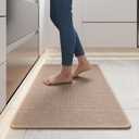 Kitchen Rugs and Mats Non Slip Washable, Absorbent Runner Rugs for Kitchen, Front of Sink, Kitchen Mats for FloorEasy to Clean and Maintain Kitchen Floor mat (Brown, 17"x30")