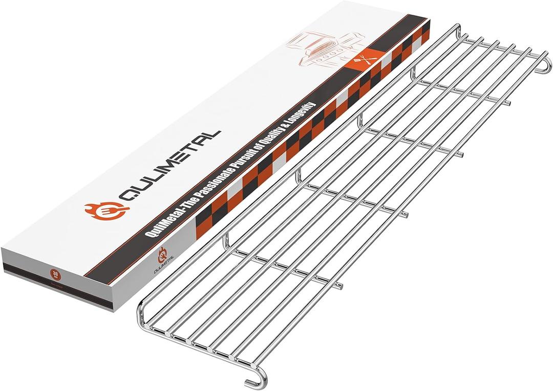 QuliMetal Grill Warming Rack for Weber GS4 Genesis II E-410, II S-410, II SE-410 Grills, Grill Parts for Weber Genesis II 400 Series, Stainless Steel Warming Rack for Genesis 66045